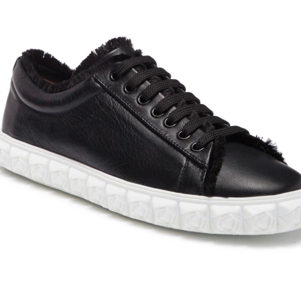 Stuart Weitzman Fringe Cover Story lace Up Sneakers